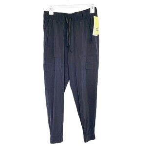 All in Motion Womens Joggers Black WorkOut Drawstring Pockets Lightweight Sz XS